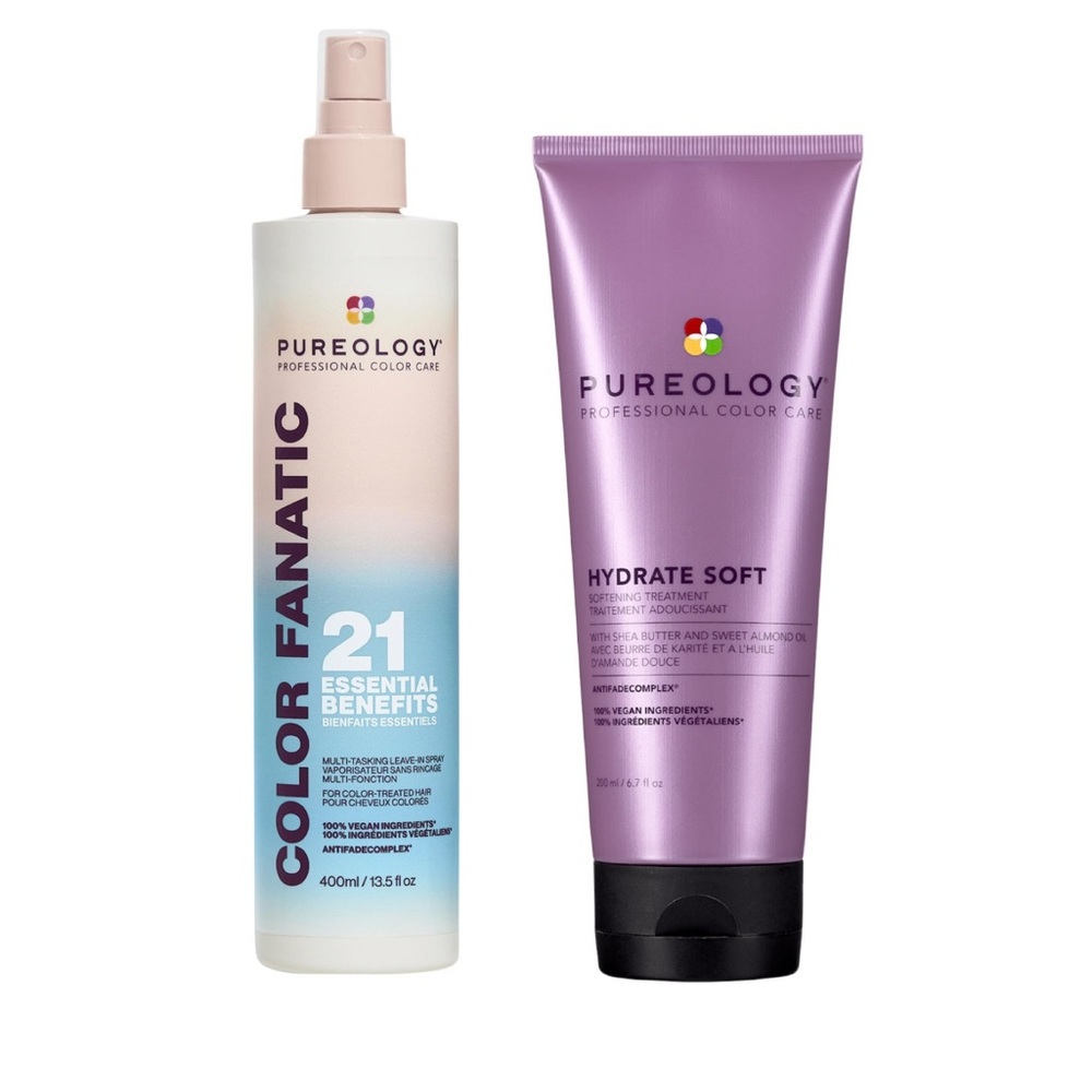 Pureology Color Fanatic Leave In Spray 13.5 oz & Hydrate Soft treatment 6.7oz